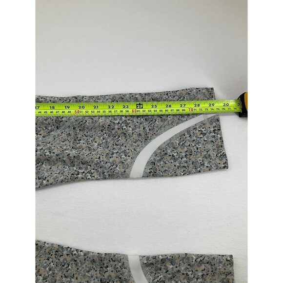 Lululemon Crop Yoga Pants work out leggings L10 gray beige key pockets - Picture 5 of 8